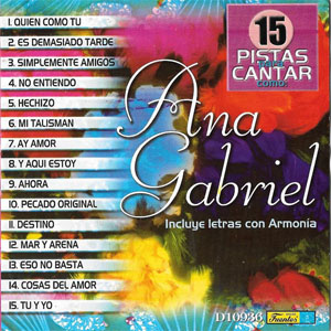 Disco 15 Pistas Para Cantar Como de Ana Gabriel