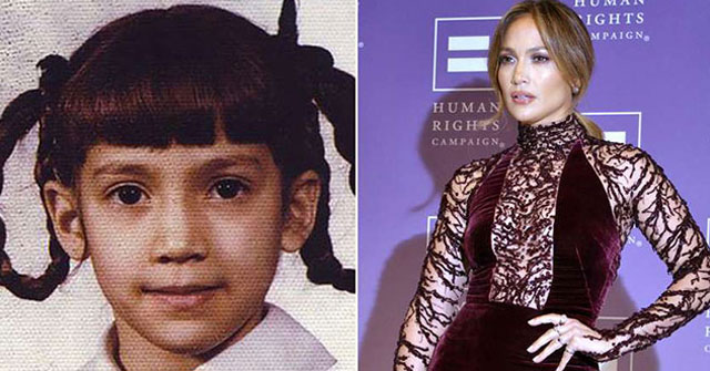 Foto de Jennifer Lopez cuando era niña