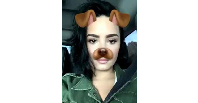 Demi usando el filtro